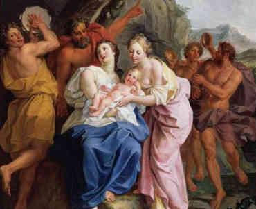 Jupiter élevé chez les Corybantes