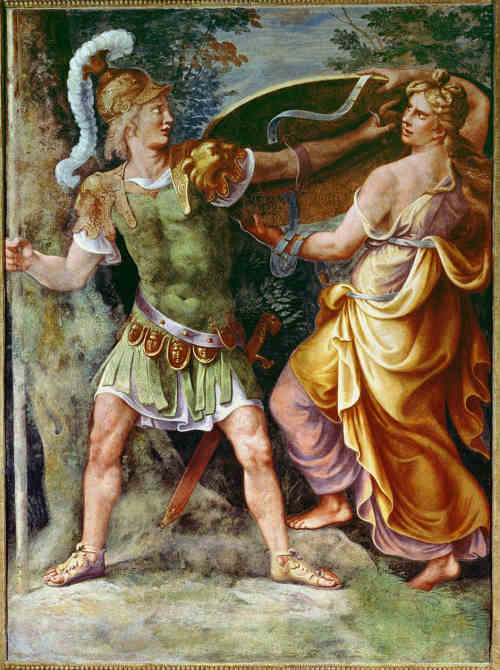 Achille recevant les armes de sa m&egrave;re.