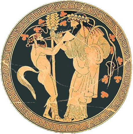 Dionysos et satyre