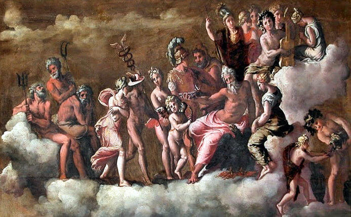 Psyché reçu dans l'Olympe